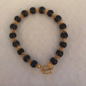 NWOT Black and gold bracelet